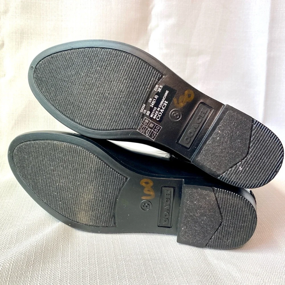 Coach Rivington Rain Bootie 8B Black Chelsea Ankle Logo - Picture 10 of 10